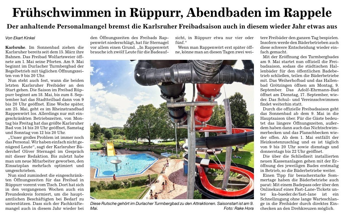 Frühschwimmen in Rüppurr